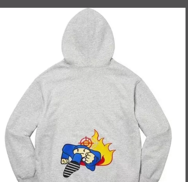 Records M Duck Down L Flower Hooded 22FW Grey Black S XL 0703